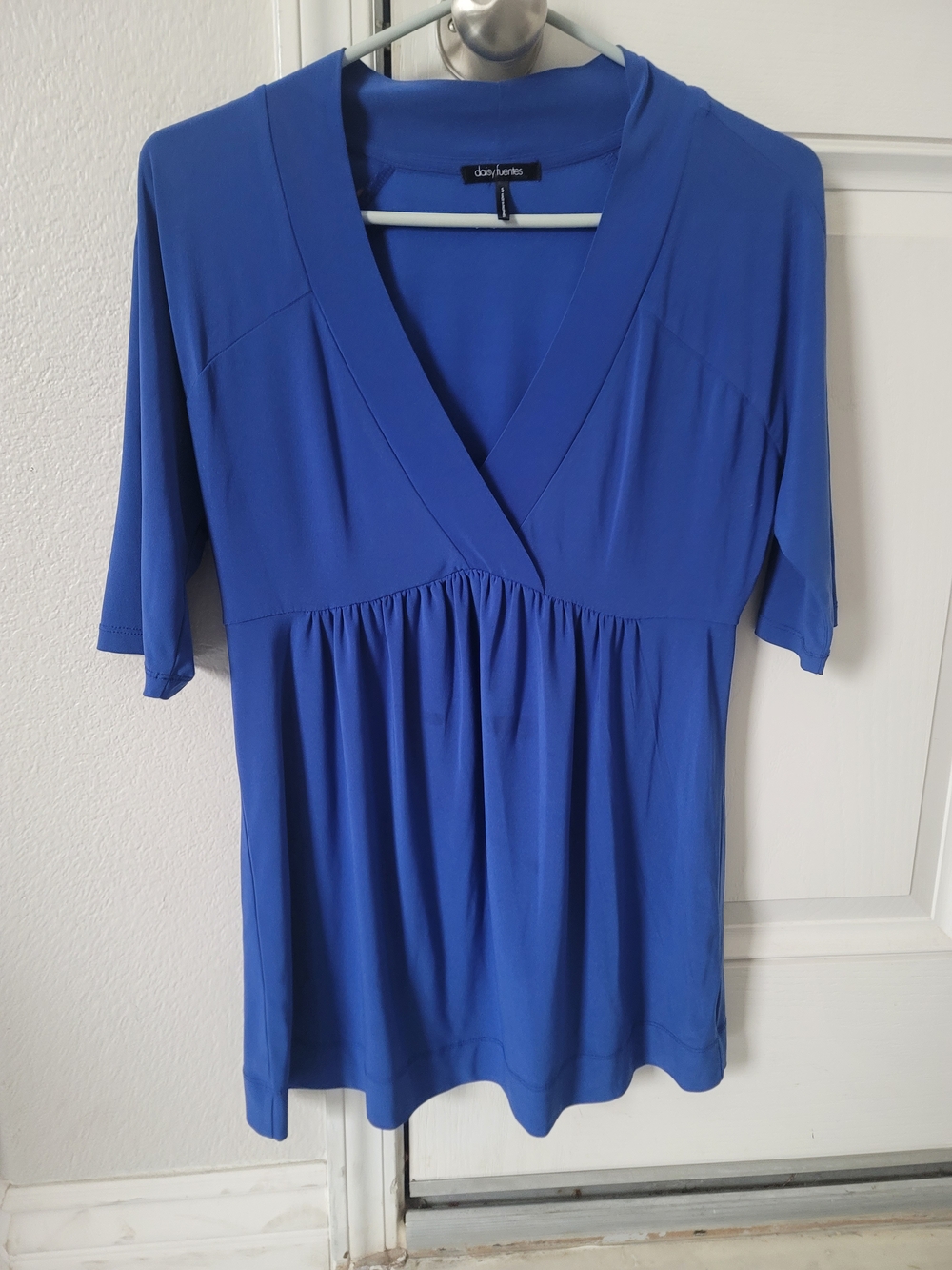 Daisy Fuentes Cobalt Blue V-Neck Empire Tunic
